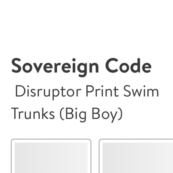 NWT Sovereign Code Big Boys Navy Strawberry Swimsuit- XL (Fits like a 14/16) - Picture 3 of 3